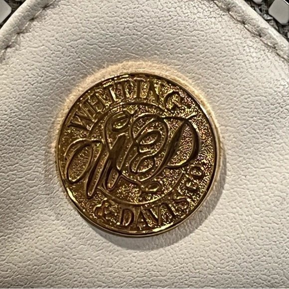 Like New! Vintage 1920’s 30’s WHITING & DAVIS Pearl White Mesh Shoulder Bag - Picture 3 of 16